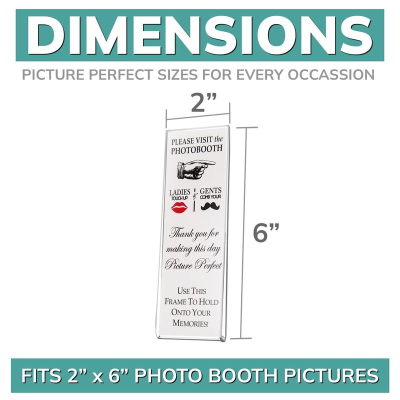 pbf PHOTO BOOTH FRAMES 2x6 Magnetic Picture Frames for Refrigerator | 2 x 6 Clear Magnetic Acrylic Frames for Photo Strips | Magnetic Photo Holders for Fridge, Locker, Sign Holder (100-Pack) - Image 2